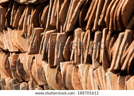 Wood stacked