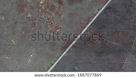 Trump's wall,  United States, abstract photography of relief drawings in  fields in the U.S.A. from the air, Genre: Abstract Naturalism, from the abstract to the figurative,  
