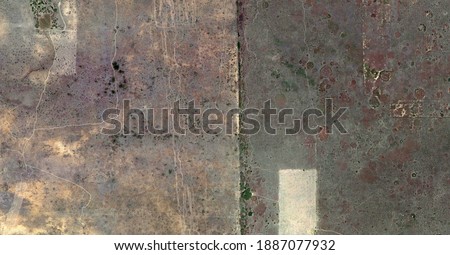 the exit,   United States, abstract photography of relief drawings in fields in the U.S.A. from the air, Genre: abstract expressionism, abstract expressionist photography, 