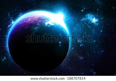 Blue Planet at Sunrise - Elements of this Image Furnished By NASA