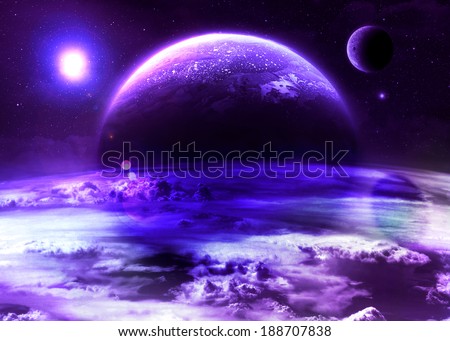 Purple Alien World - Elements of this image furnished by NASA