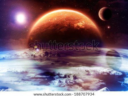 Orange Alien World - Elements of this image furnished by NASA