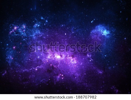  Blue And Purple Nebulae - Elements of this Image Furnished By NASA