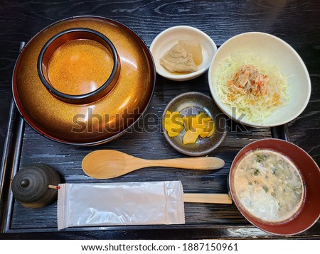 Set meal at Japanese restaurant.