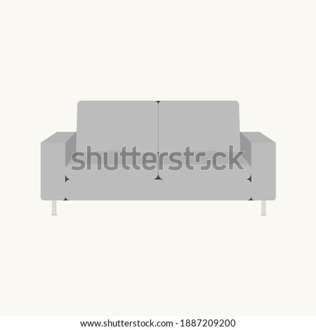 Flat design sofa and vector graphics