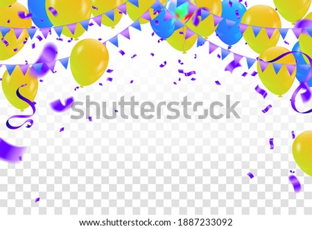 Colourful bursting celebration balloons eps.10