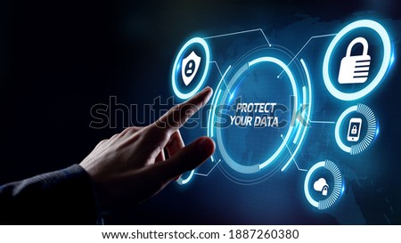 Cyber security data protection business technology privacy concept. Protect your data 