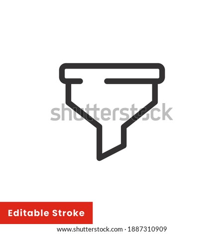 Filter line icon for web template and app. Editable stroke vector illustration design on white background. EPS 10