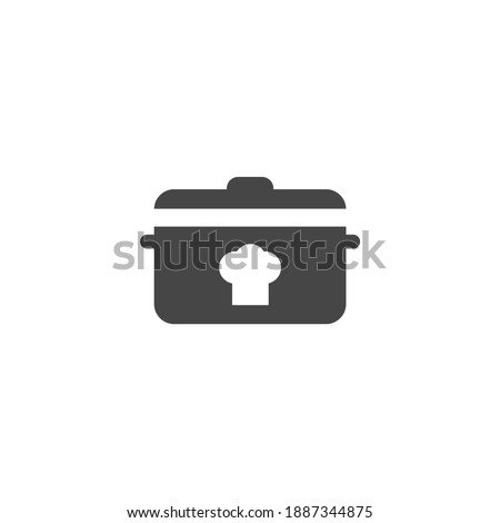 Cooking Icon Black and White Vector Graphic