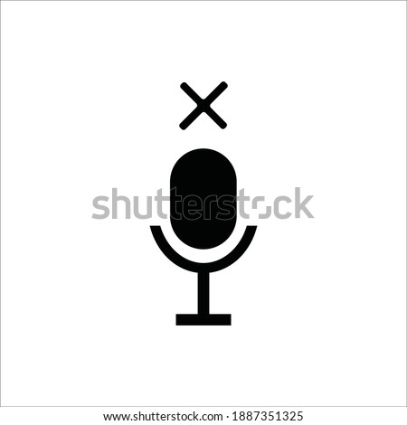 mute microphone button web vector icon