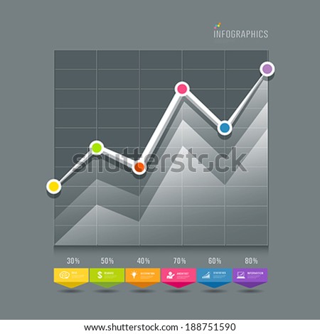 Modern Graphs info-graphic and icons design background, vector illustration