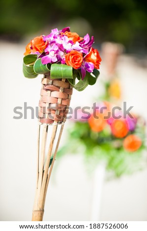 Flowers on the wedding day.Symbol of love