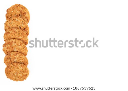 delicious homemade healthy cookies. isolated on a white background.
