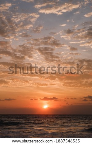 Sea at dawn in Thailand