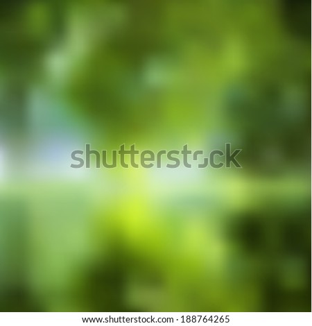 Abstract blurred nature background. Green lake.