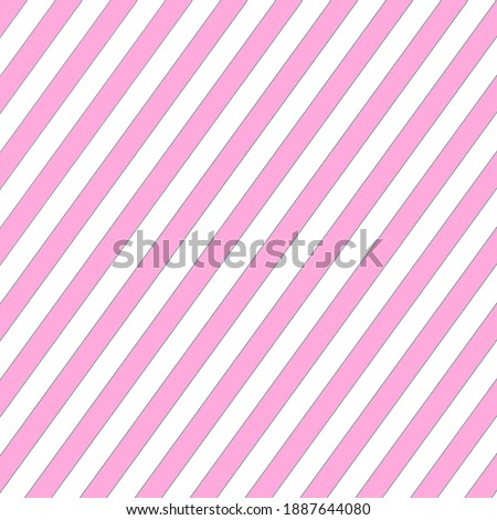 Pink square vector Valentine's Day wrapping paper background with angled pink and white stripes for holiday themes.	