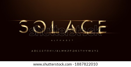 Sport Modern Alphabet Gold Font. Typography 3D urban style silver and golden fonts for technology, digital, movie logo design. vector illustration Royalty-Free Stock Photo #1887822010