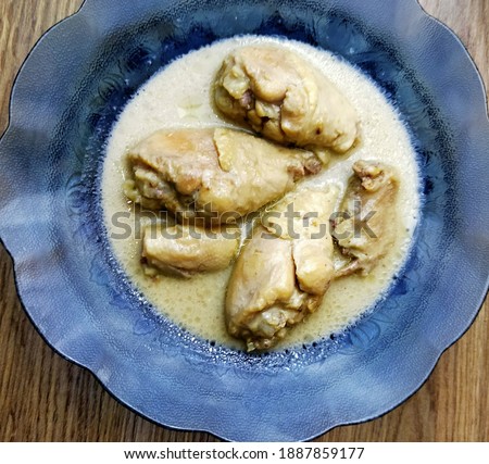 Traditional Indonesian food "Opor Ayam" (chicken cooked in spice mixture and coconut milk), is a very popular dish during festive season of Eid ul-Fitr and Eid ul-Adha.
