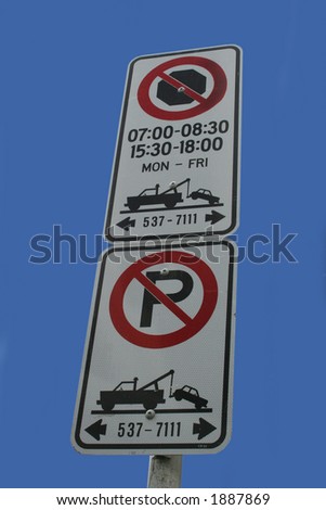 tow away zone no stopping no parking