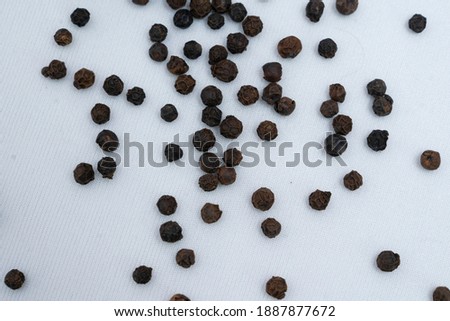 Black pepper is a flowering vine in the family Piperaceae, cultivated for its fruit, known as a peppercorn. this picture was clicked on January 2,2021.