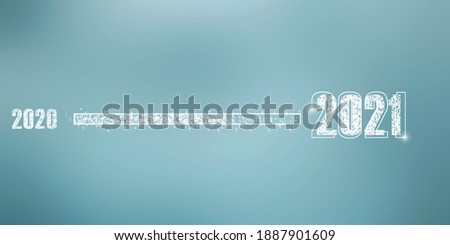 2d illustration 2021 New Year color background
