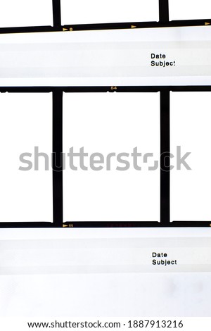 Medium format film frame.With white space.