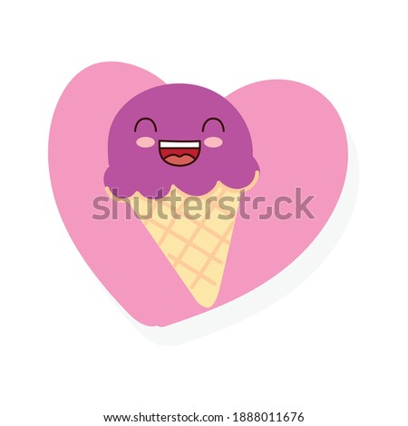 kawaii valentine illustrations are kawaii designs that can be used in various mockups