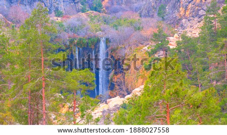 Amazing view of Lower Yerkopru I waterfall - Mersin, Turkey