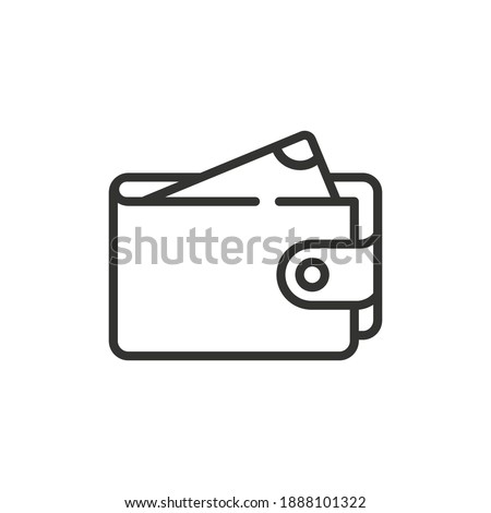 wallet icon in line style. wallet isolated on white background. Vector illustration 