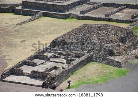 The ruin of small Pyramids at Teotihuacan. This photo was taken on May 25 2010.