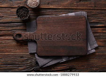 Cutting board and ingredients from above