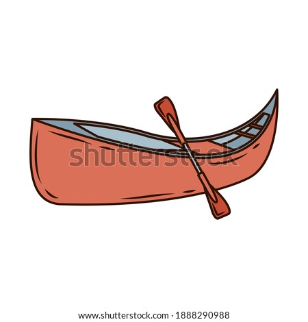 canoe camping isolated style icon vector illustration design