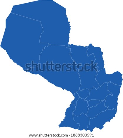 vector illustration of Paraguay map Royalty-Free Stock Photo #1888303591