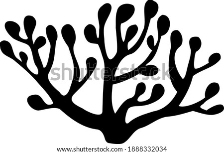 Doodle style hand drawn  branch. Vector clip art.