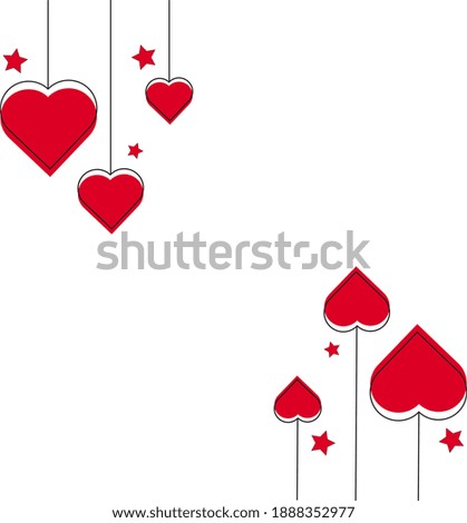 Vector Of The Red Hearts