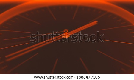 Modern background with clock and arrows. Speedometer.