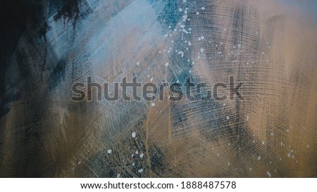 Concrete wall. Texture with splashes of paint, drops of paint on the wall, creative background, abstract background with scratches on the wall, design wallpaper. Copy space