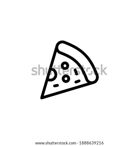 pizza sausage vector line icon