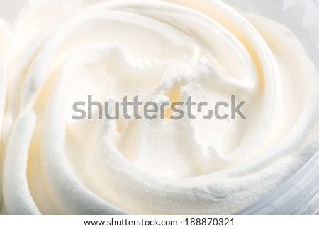 white ice cream texture macro background