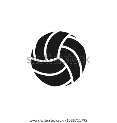 Volleyball. Vector illustration of a ball. Isolated on a blank, editable background.