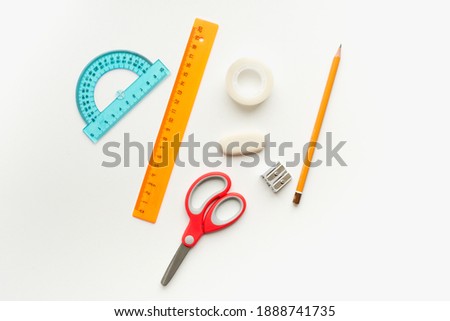 stationery on white background, chancellery