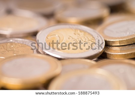 many euro coins / Euro Money