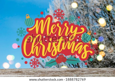 Merry Christmas greeting card or banner