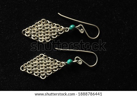 Handmade Silver Jewelry on a Black Background
