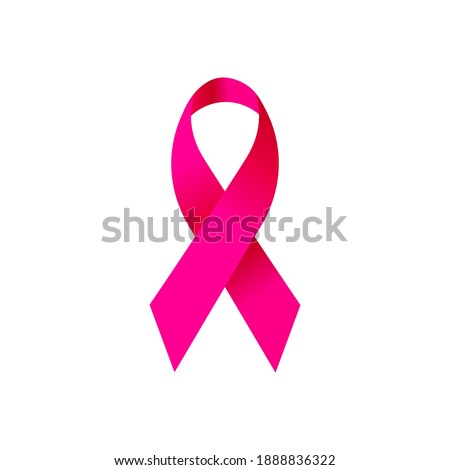 pink ribbon design on white background