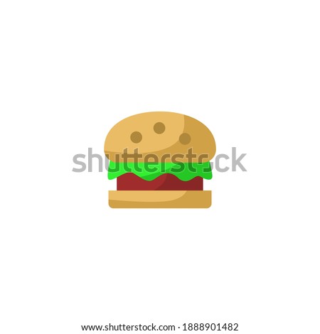 Burger icon. Bakery icon. Simple, flat, color.