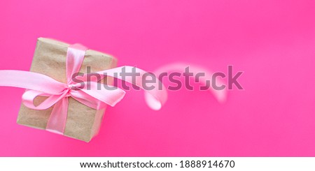 valentines day love background gift concept sweet present mothers Day romance or 8 March unexpected joy pleasant top view copy space for text food background rustic image