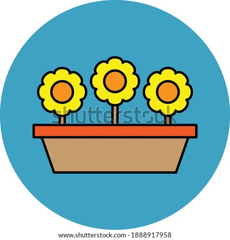 Illustration vector design of Flowers icon. These icons is the perfect solution for online and printable projects like banners, slides, websites icons, etc.