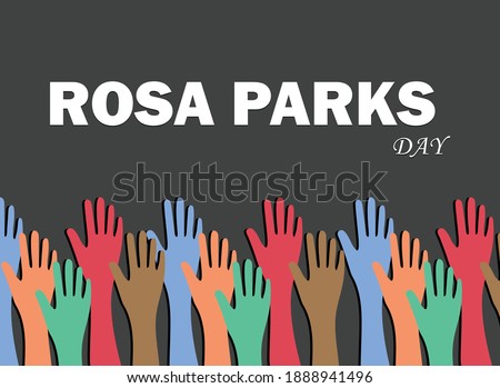 Rosa Parks Day is a holiday in honor of the civil rights leader. Royalty-Free Stock Photo #1888941496