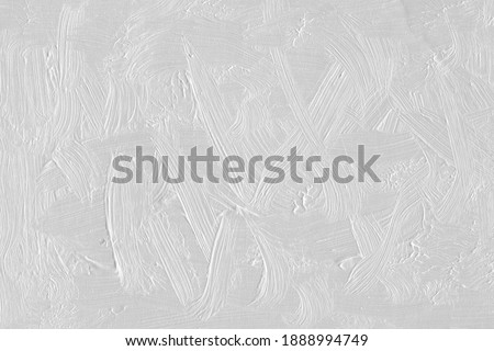 Modern contemporary acrylic background. Black and white paint texture made with a brush. Abstract painting on paper. Mess on the canvas. Clay paint. Royalty-Free Stock Photo #1888994749